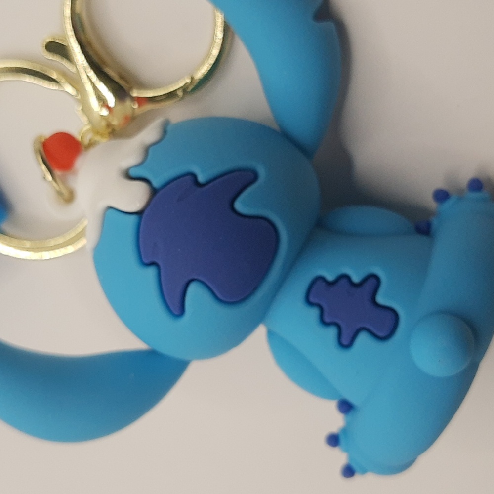 Disney Lilo Stitch Funny Stitch Sundae Silicone 3D Keychain Bag Pendant Keyring - Picture 8 of 13